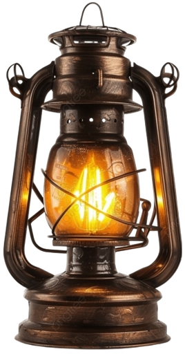 Винтажная иконка масляной лампы