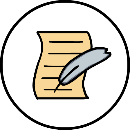 Винтажная иконка пера