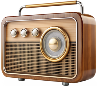 Винтажная иконка ретро-радио